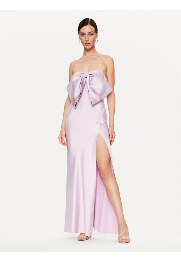 Pinko Sukienka wieczorowa Isotono 101658 Z345 Fioletowy Regular Fit. Kolor: fioletowy. Materiał: syntetyk. Styl: wizytowy