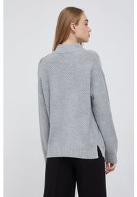 DKNY - Dkny Sweter P1HS8AA9 damski kolor szary z półgolfem. Kolor: szary. Materiał: dzianina #3