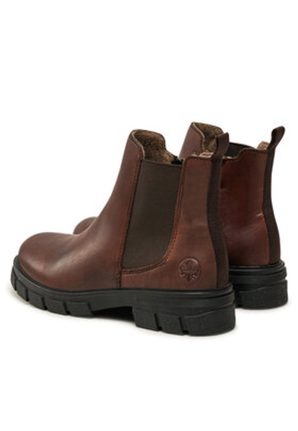 Rieker Botki Z9150-25 Brązowy. Kolor: brązowy. Materiał: skóra