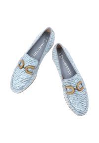 Niebieskie Mokasyny Marco Tozzi Eleganckie Obuwie Damskie. Okazja: na co dzień. Zapięcie: klamry. Kolor: niebieski. Materiał: materiał, polar. Sezon: lato, wiosna. Obcas: na płaskiej podeszwie. Styl: elegancki #7