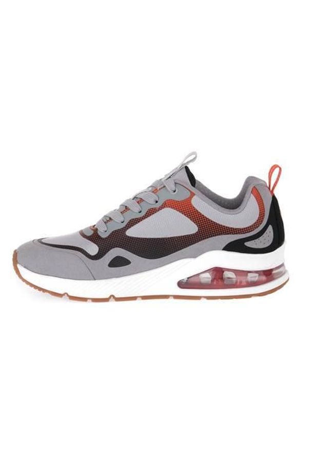 skechers - Buty do chodzenia męskie Skechers Uno 2. Zapięcie: sznurówki. Kolor: szary. Materiał: materiał, syntetyk, tkanina. Szerokość cholewki: normalna. Sport: turystyka piesza
