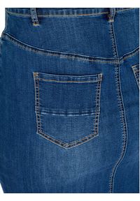 Zizzi Spódnica jeansowa J10771A Niebieski Regular Fit. Kolor: niebieski. Materiał: bawełna, jeans #8