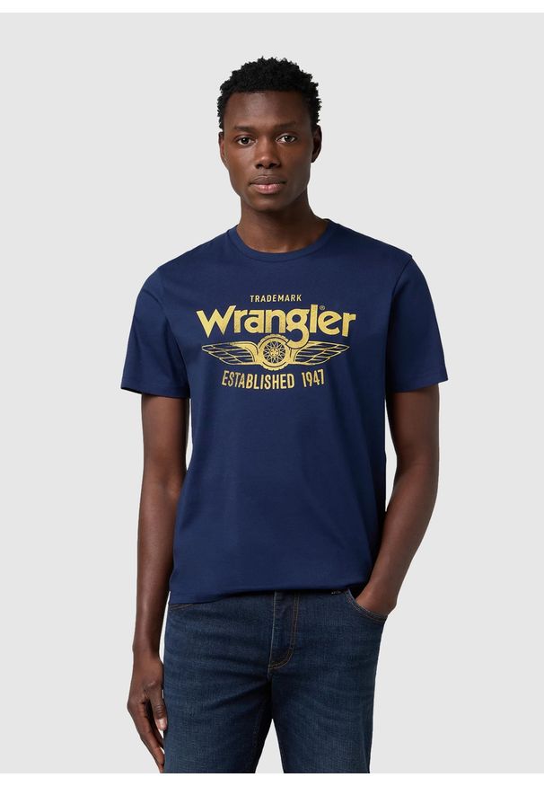 Wrangler - MESKA KOSZULKA WRANGLER AMERICANA TEE NAVY 112371415