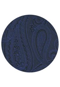Krawat Męski - Angelo di Monti - Ciemnoniebieski, Faktura Paisley. Kolor: niebieski. Materiał: tkanina. Wzór: paisley. Styl: elegancki, wizytowy #4