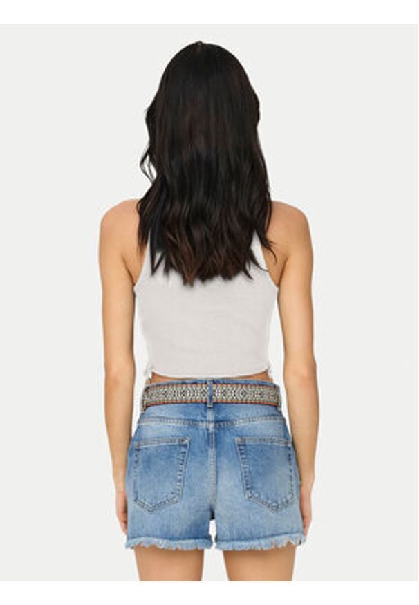only - ONLY Top Shelly 15325019 Biały Slim Fit. Kolor: biały. Materiał: bawełna