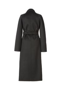 CASTELLANI - Czarny płaszcz z kaszmirem. Kolor: czarny. Materiał: kaszmir. Styl: klasyczny #6