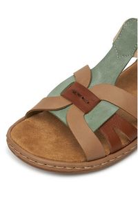 Rieker Sandały 65918-52 Zielony. Kolor: zielony. Materiał: materiał #5