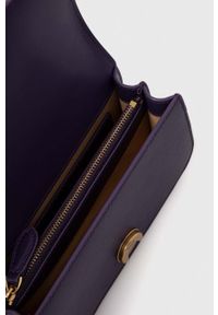 Pinko torebka skórzana kolor fioletowy. Kolor: fioletowy. Materiał: skórzane. Rodzaj torebki: na ramię #7
