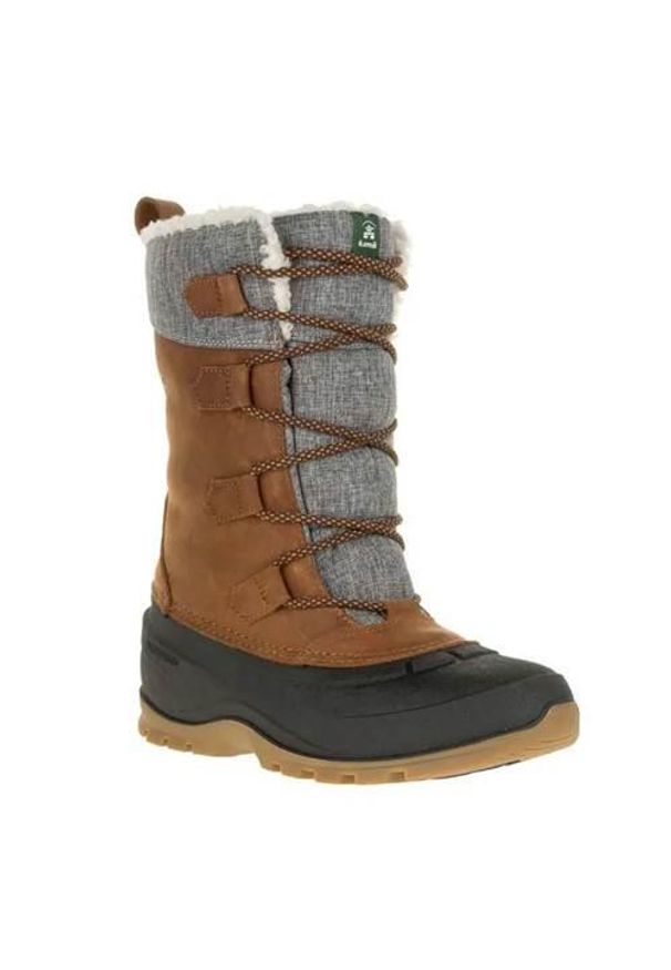 Buty do chodzenia damskie Kamik Winterstiefel Snowgem. Wysokość cholewki: za kostkę. Zapięcie: sznurówki. Kolor: wielokolorowy, brązowy. Materiał: materiał, skóra. Szerokość cholewki: normalna. Sport: turystyka piesza