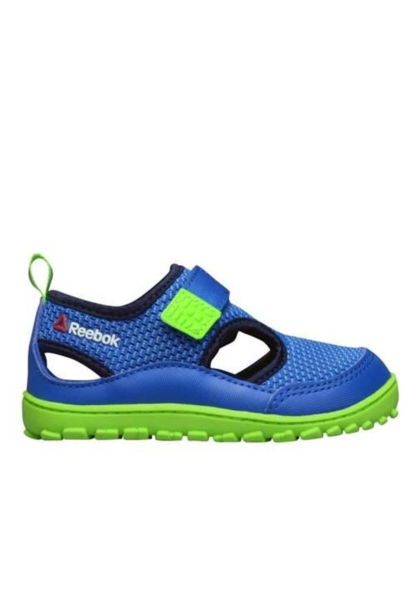 Buty do chodzenia niemowlęce Reebok Ventureflex Sandal Blueindigogreenwh. Kolor: niebieski. Materiał: materiał, syntetyk, tkanina. Sezon: lato. Sport: turystyka piesza