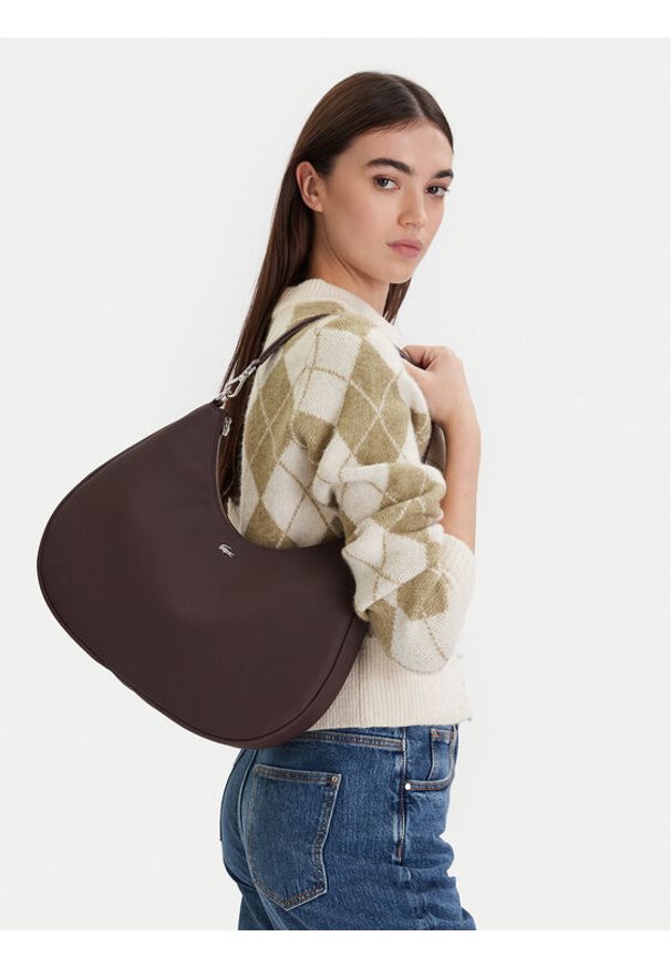 Lacoste Torebka Daily City Bag NF5125DZ Granatowy. Kolor: niebieski. Materiał: skórzane