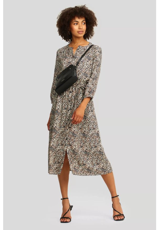 Greenpoint - Wiskozowa sukienka z nadrukiem. Materiał: wiskoza. Wzór: nadruk