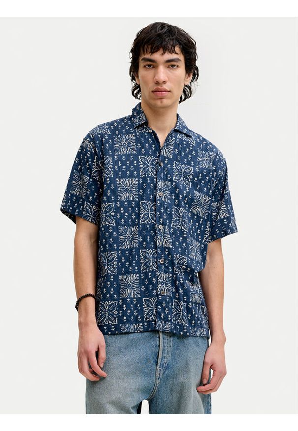 Jack & Jones Koszula Blulyon 12291968 Niebieski Regular Fit. Kolor: niebieski. Materiał: bawełna