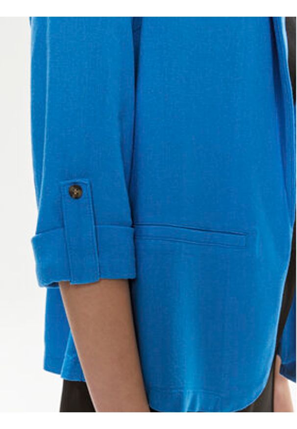 Vero Moda Marynarka Jesmilo 10279700 Niebieski Regular Fit. Kolor: niebieski. Materiał: len