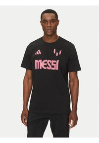 Adidas - adidas Koszulka techniczna Messi Name and Number Graphic JM3551 Czarny Regular Fit. Kolor: czarny. Materiał: bawełna
