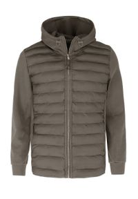 Volcano - Bluza z kapturem, pikowana B-KLARK. Okazja: na co dzień. Typ kołnierza: kaptur. Kolor: beżowy. Materiał: materiał. Styl: casual