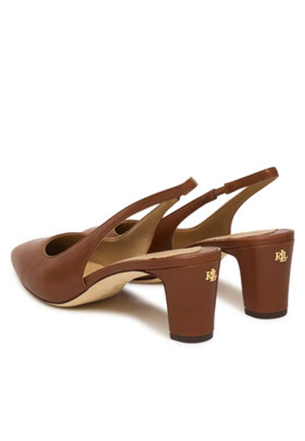 Lauren Ralph Lauren - LAUREN RALPH LAUREN Czółenka 802P00096002 Brązowy. Kolor: brązowy. Materiał: skóra