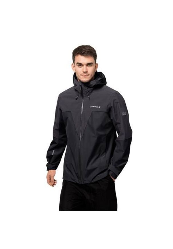 Kurtka uniwersalna męska Jack Wolfskin Dna Rhapsody. Typ kołnierza: kaptur. Kolor: czarny. Materiał: syntetyk