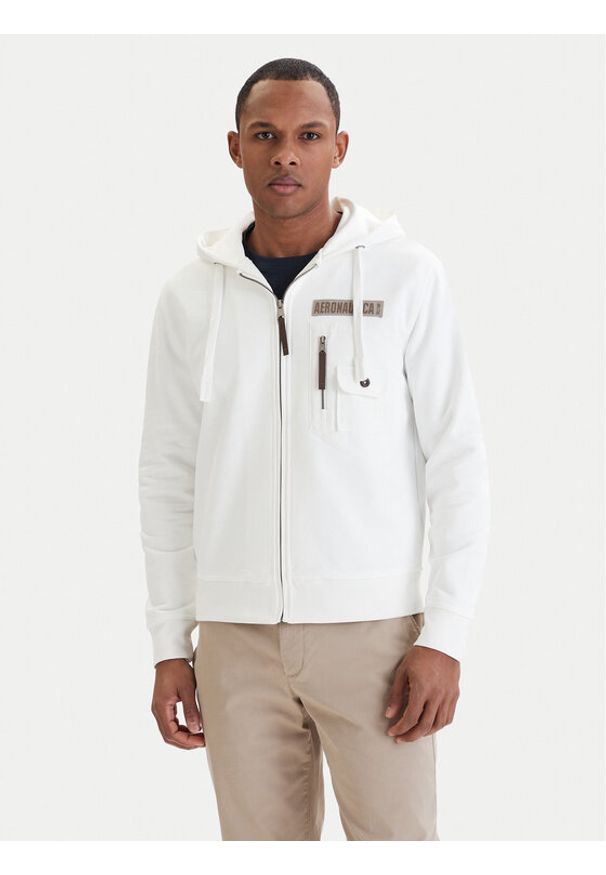 Aeronautica Militare Bluza 261FE2100UF00679 Biały Regular Fit. Kolor: biały. Materiał: bawełna