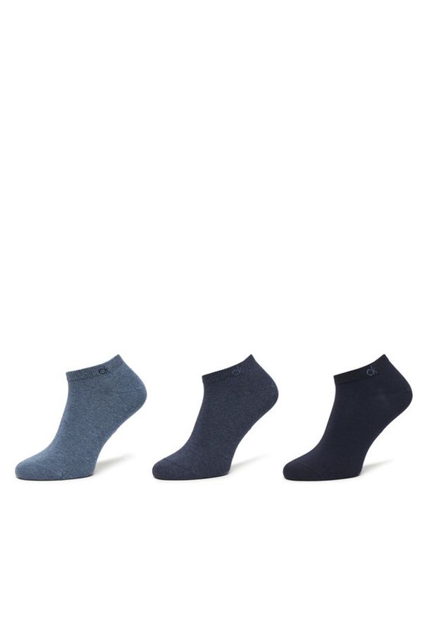 Calvin Klein Zestaw 3 par niskich skarpet męskich 701234366 Niebieski. Kolor: niebieski. Materiał: materiał, bawełna