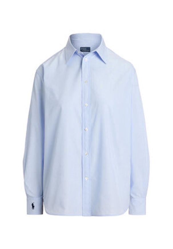 Polo Ralph Lauren Koszula 211968220002 Błękitny Oversize. Typ kołnierza: polo. Kolor: niebieski. Materiał: bawełna