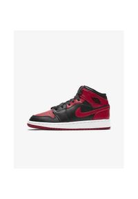 Buty koszykarskie dla dzieci Nike Jordan 1 Mid Banned 2020 GS. Zapięcie: sznurówki. Kolor: wielokolorowy. Materiał: materiał. Szerokość cholewki: normalna. Sport: koszykówka