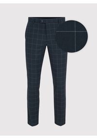 Pako Lorente - PAKO LORENTE – Granatowe garniturowe spodnie męskie. Kolor: niebieski. Materiał: poliester, wiskoza, elastan #4
