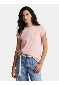 Polo Ralph Lauren T-Shirt 211898698004 Różowy Regular Fit. Typ kołnierza: polo. Kolor: różowy. Materiał: bawełna