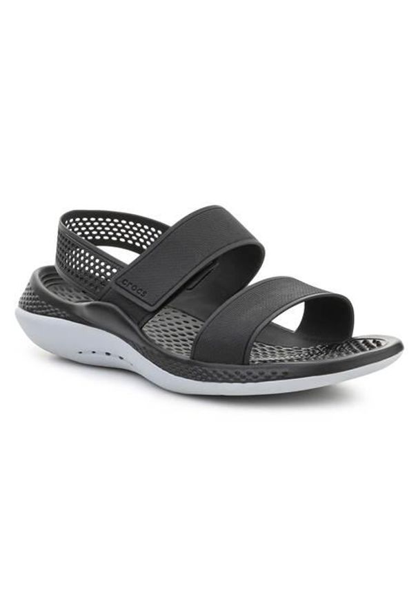Buty do chodzenia damskie Crocs Literide 360. Okazja: na plażę. Zapięcie: rzepy. Kolor: szary, wielokolorowy, czarny. Materiał: syntetyk, materiał. Sezon: lato. Styl: sportowy. Sport: turystyka piesza
