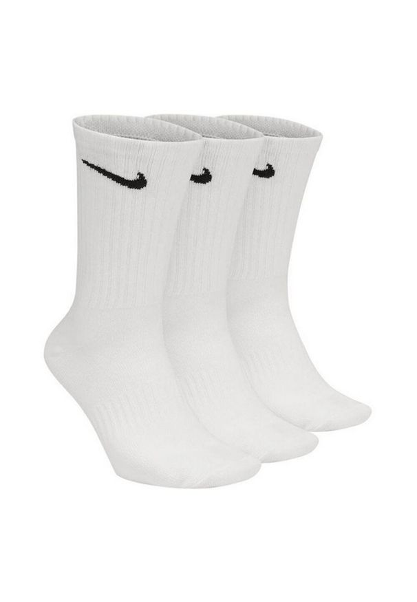 Nike - Lekkie Skarpetki Codzienne Unisex Dla Dorosłych Z Logo (zestaw 3 Sztuk). Kolor: biały. Sport: turystyka piesza