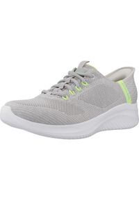skechers - Buty SKECHERS ULTRA FLEX 3.0 SLIP-INS Szary. Kolor: szary. Materiał: tkanina