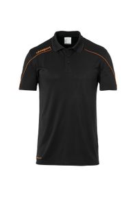UHLSPORT - Polo Uhlsport Stream 22. Typ kołnierza: polo. Kolor: pomarańczowy, czarny, wielokolorowy. Materiał: materiał, poliester. Sport: fitness, piłka nożna