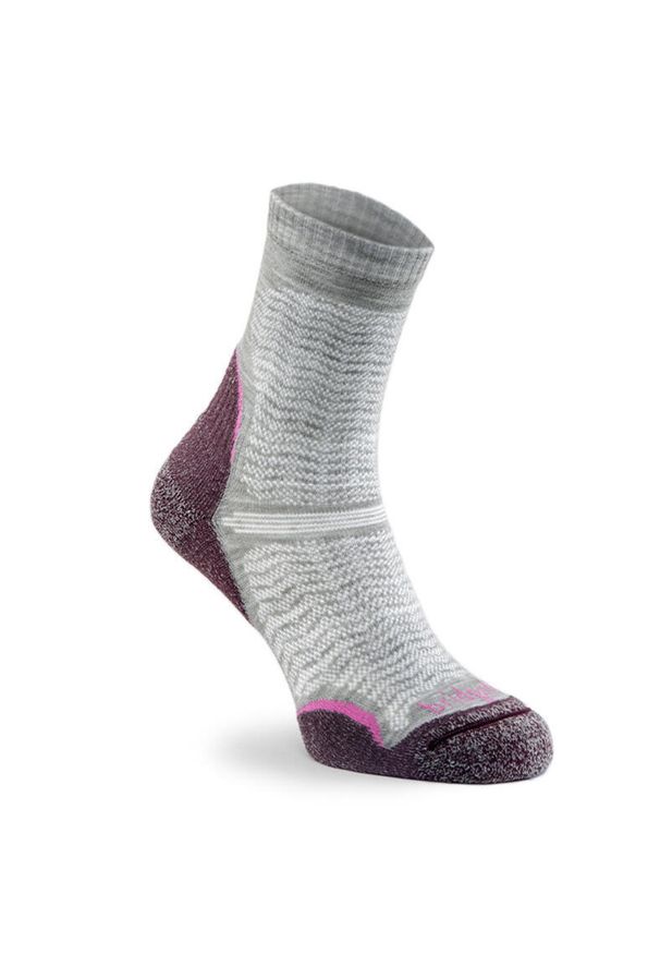BRIDGEDALE - Damskie skarpety trekkingowe Bridgedale Ultralight T2 Performance Crew Merino. Kolor: szary. Materiał: poliamid, wełna, lycra, elastan, nylon. Sport: turystyka piesza