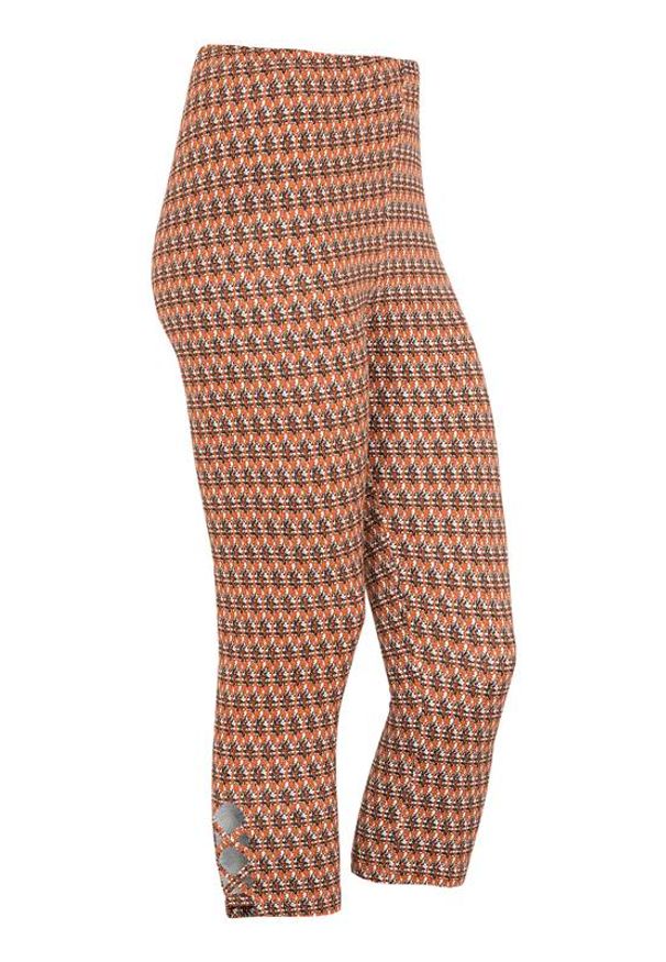 Cellbes Wzorzyste legginsy 3/4 rdzawy we wzory female brązowy/pomarańczowy/ze wzorem 46/48. Kolor: brązowy, pomarańczowy, wielokolorowy. Materiał: guma, jersey. Wzór: aplikacja
