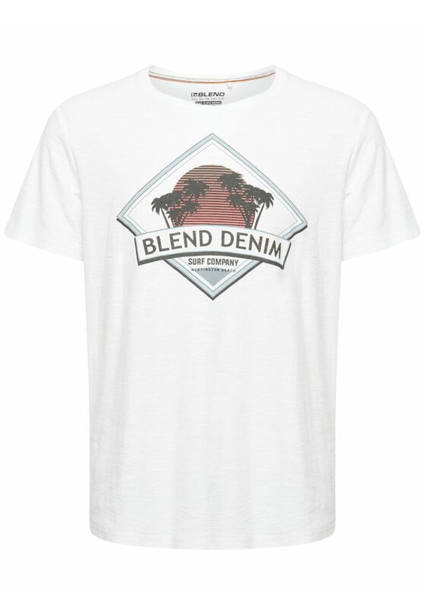 Blend T-Shirt 20715306 Biały Regular Fit. Kolor: biały. Materiał: bawełna