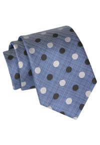 Alties - Krawat - ALTIES - Niebieski w Grochy. Kolor: niebieski. Materiał: tkanina. Wzór: grochy. Styl: elegancki, wizytowy