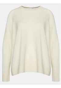 Sisley Sweter 1044M103K Écru Boxy Fit. Materiał: wełna #5