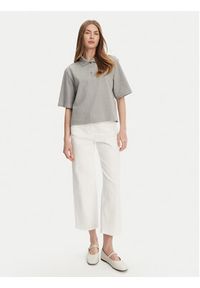 Marella Polo Gonzaga 2513951014 Szary Relaxed Fit. Typ kołnierza: polo. Kolor: szary. Materiał: bawełna #4