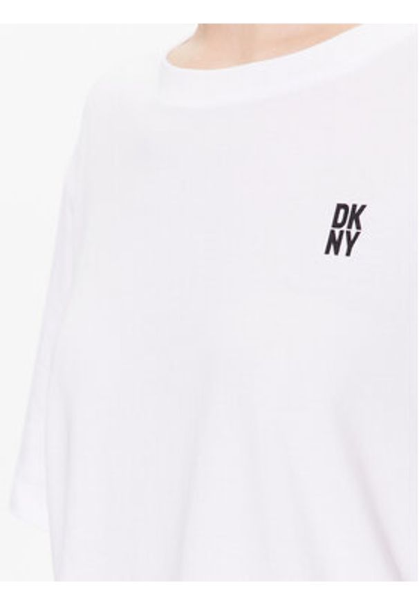 DKNY Koszulka piżamowa YI2422635 Biały Loose Fit. Kolor: biały. Materiał: bawełna
