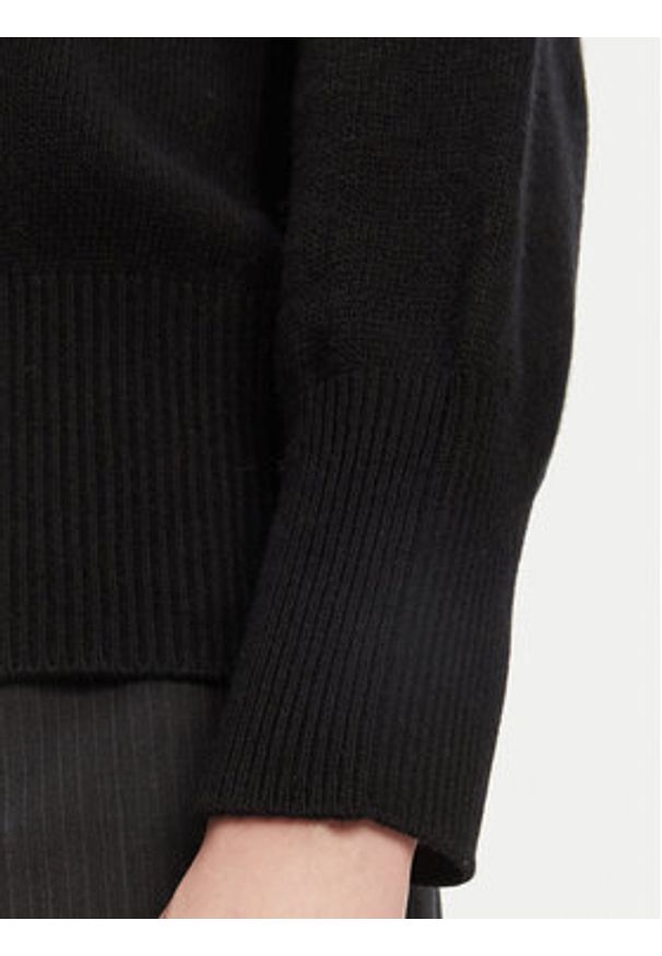 Marella Golf Ismaele 2523366394 Czarny Oversize. Typ kołnierza: golf. Kolor: czarny. Materiał: syntetyk