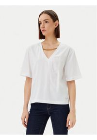 Marciano Guess T-Shirt 5GGI03 6298A Biały Regular Fit. Kolor: biały. Materiał: bawełna
