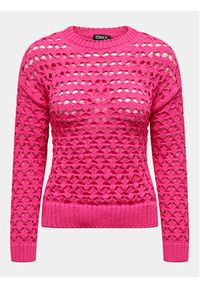 only - ONLY Sweter Linda 15311772 Różowy Regular Fit. Kolor: różowy. Materiał: syntetyk #3