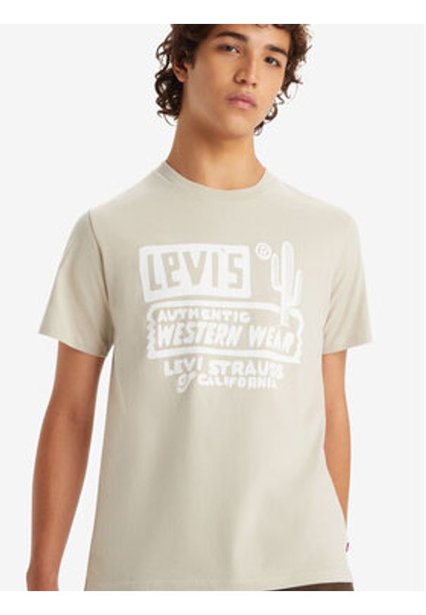 Levi's® T-Shirt Graphic 22491-1490 Beżowy Standard Fit. Kolor: beżowy. Materiał: bawełna