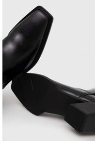 Vagabond Shoemakers kowbojki skórzane ALINA damskie kolor czarny na słupku 5421.501.20. Kolor: czarny. Materiał: skóra. Obcas: na słupku. Wysokość obcasa: średni #5