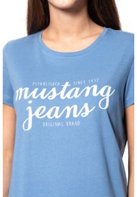 Mustang - MUSTANG T SHIRT DAMSKI Alina C Print Quiet Harbour 1009402 5407. Wzór: nadruk #7