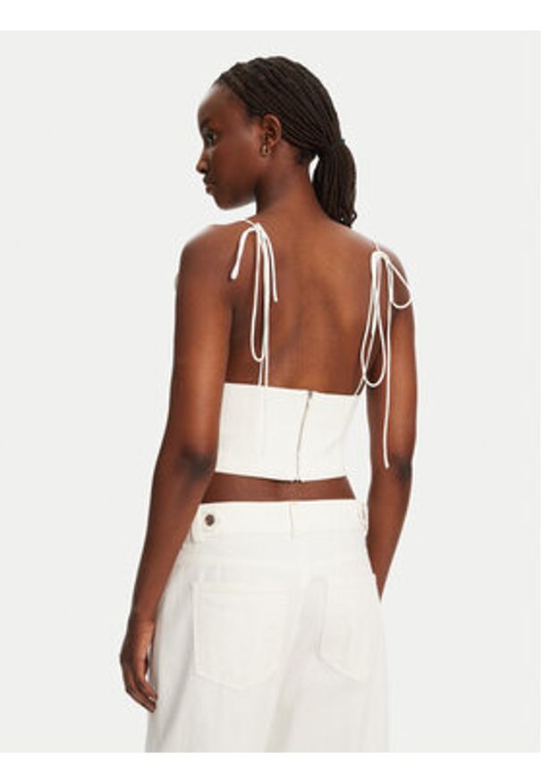 BARDOT - Bardot Top 59727TB1 Biały Regular Fit. Kolor: biały. Materiał: wiskoza, syntetyk