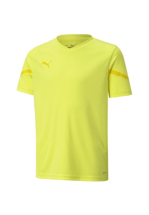 Koszulka Dziecięca Puma Teamflash Jersey Żółta 116 - Styl i Komfort. Kolor: żółty. Materiał: poliester. Sport: piłka nożna