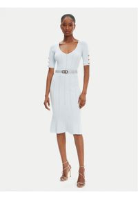 Marciano Guess Sukienka dzianinowa 5RGK07 5810Z Niebieski Regular Fit. Kolor: niebieski. Materiał: wiskoza