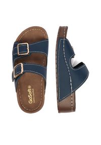 Go Soft Klapki CEO-W21202 Granatowy. Kolor: niebieski. Materiał: skóra #6