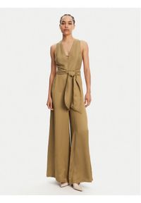 TwinSet - TWINSET Kombinezon 251TT2272 Beżowy Regular Fit. Kolor: beżowy. Materiał: wiskoza